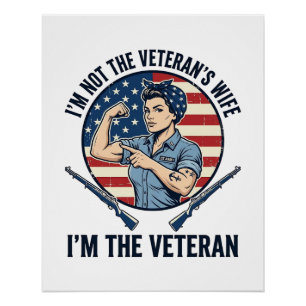 Vrouwen Veteranen Patriottische Vintage Gravure Sh Perfect Poster