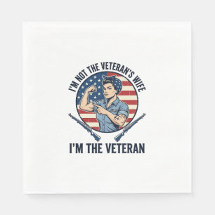 Vrouwen Veteranen Patriottische Vintage Gravure Sh Servet