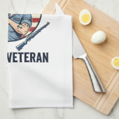 Vrouwen Veteranen Patriottische Vintage Gravure Sh Theedoek (Quarter Fold)