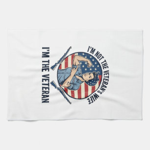 Vrouwen Veteranen Patriottische Vintage Gravure Sh Theedoek