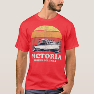 Vrouwen Victoria BC  Boating 70 s Retro Boat T-shirt
