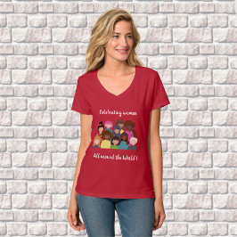 Vrouwen vieren over de hele wereld | feministisch t-shirt