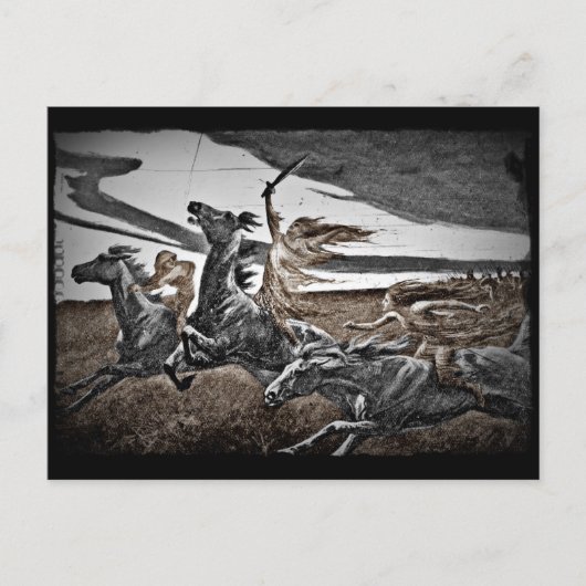 Vrouwen Vikingen in een Storm Briefkaart (Voorkant)