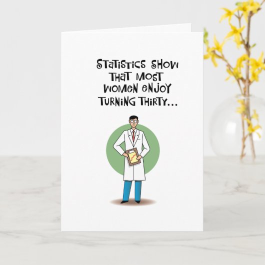 Vrouwen vinden het leuk om 30 jaar te worden kaart (Gele Bloem)