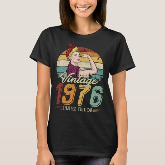 VROUWEN VINTAGE 1976 LIMITED EDITION T-SHIRT (Voorkant)