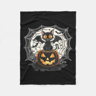Vrouwen Vleermuis Halloween _ Zwarte Kat Vleermuis Fleece Deken