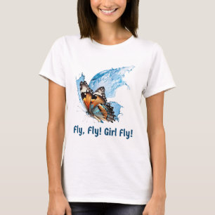 Vrouwen vliegen design t-shirt