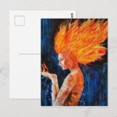 Vrouwen voelen zich brandend poster briefkaart (Voorkant / Achterkant)