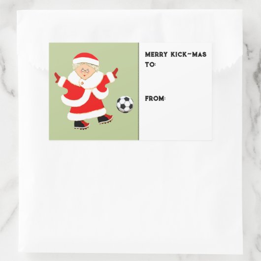 Vrouwen Voetbal Kerstmis Vakantie Gift Labels (Tas)