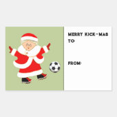 Vrouwen Voetbal Kerstmis Vakantie Gift Labels (Voorkant)