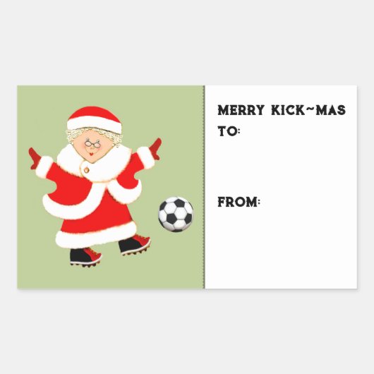 Vrouwen Voetbal Kerstmis Vakantie Gift Labels (Voorkant)