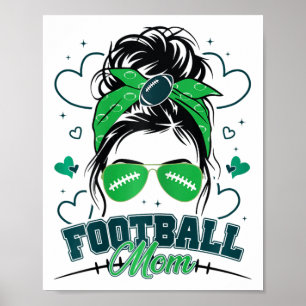 Vrouwen Voetbal Moeder Wanordelijke Knot Voetbal L Poster