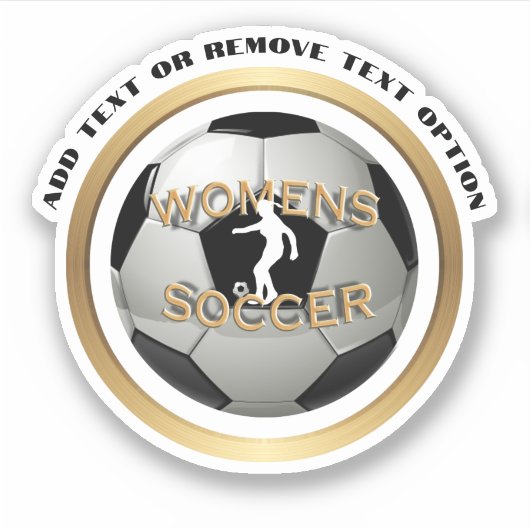 Vrouwen Voetbal Sport Sticker (Voorkant)