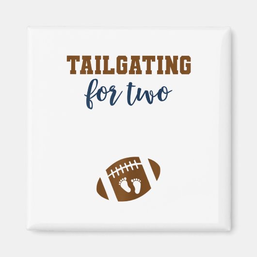 Vrouwen Voetbal Zwangerschap Aankondiging Shirt He Magneet (Voorkant)