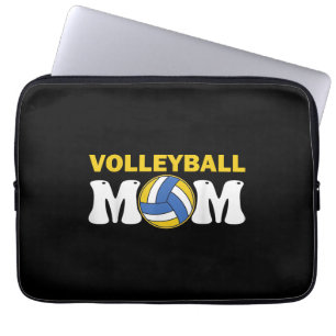 Vrouwen Volleybal Mama Shirt Spel Dag Funny Player Laptop Sleeve