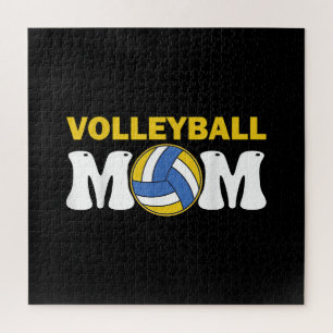 Vrouwen Volleybal Mama Shirt Spel Dag Funny Player Legpuzzel