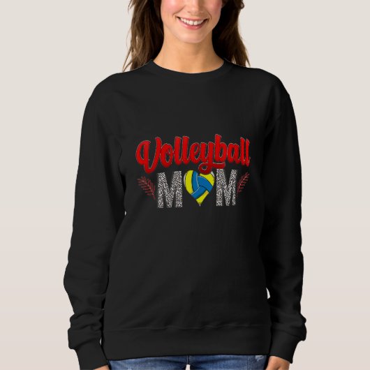 Vrouwen Volleybal Moeder Leopard Sport Bal Moeder Trui (Voorkant)