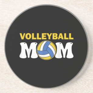 Vrouwen Volleybal Moeder Shirt Wedstrijd Dag Grapp Zandsteen Onderzetter