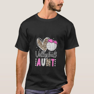 Vrouwen volleybal tante hart tante van een volleyb t-shirt