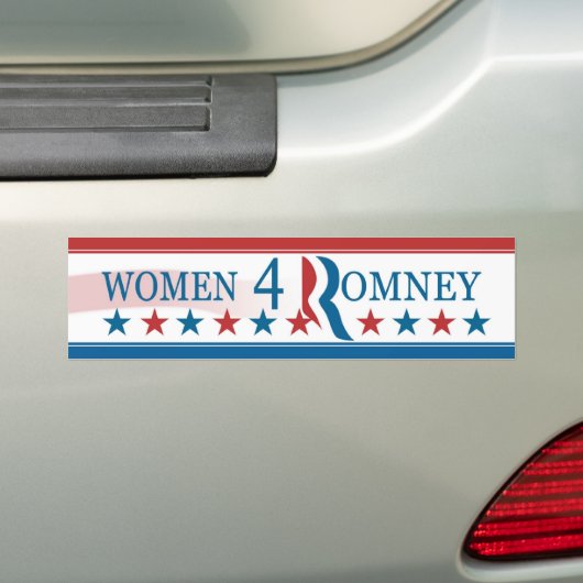 Vrouwen voor (4) Romney Bumpersticker (Op auto)