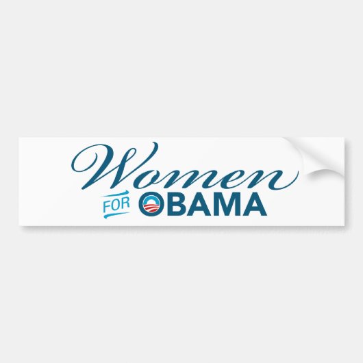 Vrouwen voor Barack Obama Bumpersticker (Voorkant)