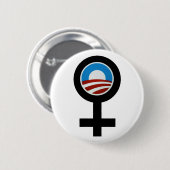 VROUWEN VOOR BARACK OBAMA CAMPAIGN BUTTON (Voorkant /achterkant)