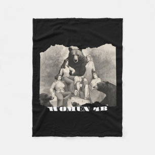 Vrouwen voor Beren 4b Beweging Feministische Empow Fleece Deken