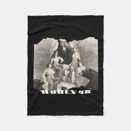 Vrouwen voor Beren 4b Beweging Feministische Empow Fleece Deken (Voorkant)