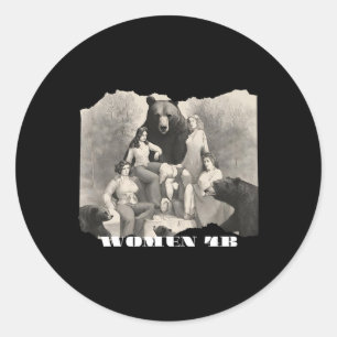 Vrouwen voor Beren 4b Beweging Feministische Empow Ronde Sticker