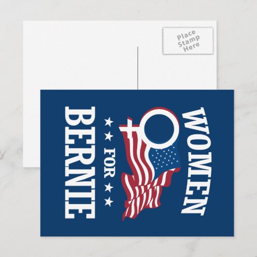 VROUWEN VOOR BERNIE SANDERS BRIEFKAART (Voorkant / Achterkant)