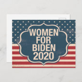 Vrouwen voor Biden 2020 Briefkaart (Voorkant / Achterkant)