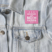 Vrouwen voor Biden Harris - 2024 roze design Vierkante Button 5,1 Cm (In situ)
