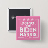 Vrouwen voor Biden Harris - 2024 roze design Vierkante Button 5,1 Cm (Voorkant /achterkant)