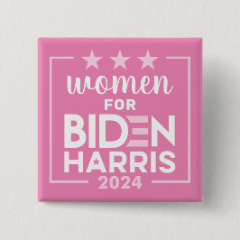 Vrouwen voor Biden Harris - 2024 roze design Vierkante Button 5,1 Cm