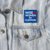 VROUWEN VOOR CLINTON 2-inch vierkante knop Button 5,1 Cm (In situ)