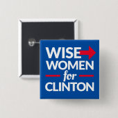VROUWEN VOOR CLINTON 2-inch vierkante knop Button 5,1 Cm (Voorkant /achterkant)