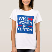 VROUWEN VOOR CLINTON Square Logo (met achterzijde) T-shirt (Voorkant)