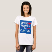 VROUWEN VOOR CLINTON Square Logo (met achterzijde) T-shirt (Voorkant volledig)
