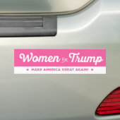 Vrouwen voor Donald Trump 2016 Bumpersticker (Op auto)