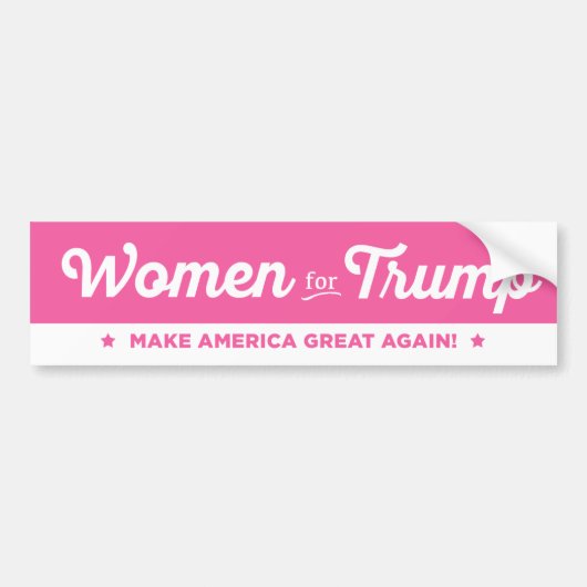 Vrouwen voor Donald Trump 2016 Bumpersticker (Voorkant)