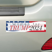 Vrouwen voor Donald Trump 2024 Bumpersticker (Op auto)