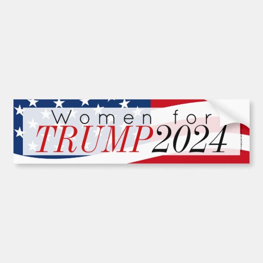 Vrouwen voor Donald Trump 2024 Bumpersticker (Voorkant)