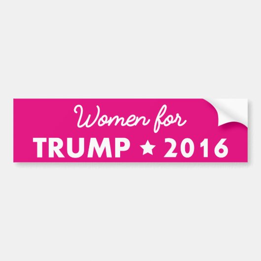 Vrouwen voor Donald Trump Bumpersticker (Voorkant)