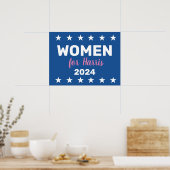 Vrouwen voor Harris 2024 Poster (Keuken)