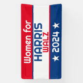 Vrouwen voor Harris Walz 2024 Big Spandoek (Verticaal)
