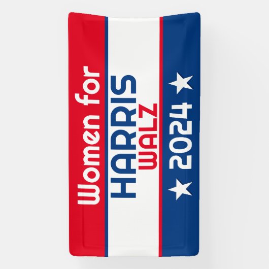 Vrouwen voor Harris Walz 2024 Big Spandoek (Verticaal)