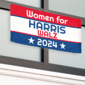 Vrouwen voor Harris Walz 2024 Big Spandoek (Buitenkant Gebouw)