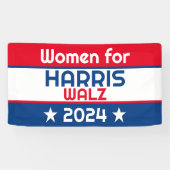 Vrouwen voor Harris Walz 2024 Big Spandoek (Horizontaal)