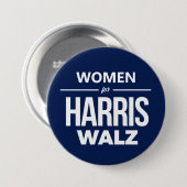 Vrouwen voor Harris Walz Ronde Button 7,6 Cm (Voorkant /achterkant)