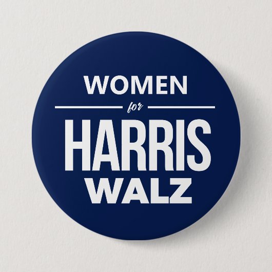 Vrouwen voor Harris Walz Ronde Button 7,6 Cm (Voorkant)